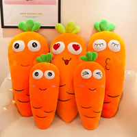 HKM-608723 Radish-Shaped Plush Expression Pillow Toy for Home Decor