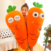 HKM-608723 Radish-Shaped Plush Expression Pillow Toy for Home Decor