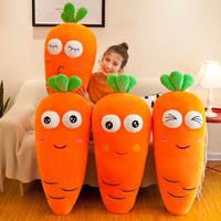 HKM-608723 Radish-Shaped Plush Expression Pillow Toy for Home Decor