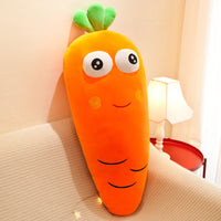 HKM-608723 Radish-Shaped Plush Expression Pillow Toy for Home Decor