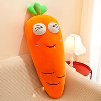 HKM-608723 Radish-Shaped Plush Expression Pillow Toy for Home Decor