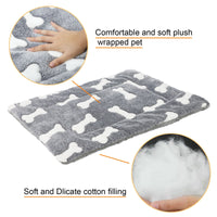 HKM-608723 Self-Warming Ultra Soft Pet Bed Mat for Dogs and Cats - Reversible Fleece, Non-Slip, Washable Crate Pad