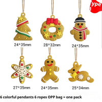 HKM-608851 Gingerbread Man Soft PVC Christmas Tree Pendant Decoration Set - Available in Multiple Sizes