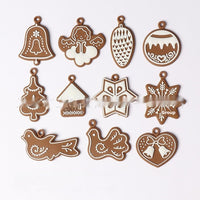 HKM-608851 Gingerbread Man Soft PVC Christmas Tree Pendant Decoration Set - Available in Multiple Sizes