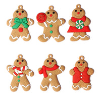 HKM-608851 Gingerbread Man Soft PVC Christmas Tree Pendant Decoration Set - Available in Multiple Sizes