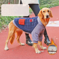 HKM-609043 Cozy Winter Jacket for Golden Retrievers with Snap Closure and Velvet Lining