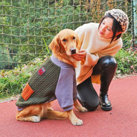 HKM-609043 Cozy Winter Jacket for Golden Retrievers with Snap Closure and Velvet Lining
