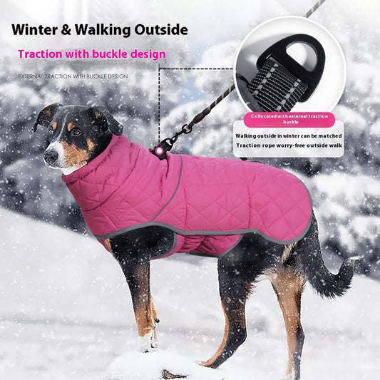 HKM-609299 Lightweight Cold-Proof Cotton-Padded Dog Clothes for Medium to Large Breeds