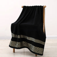 HKM-609299 Wide Satin Jacquard Cotton Bath and Beach Towel - Available in Multiple Colors