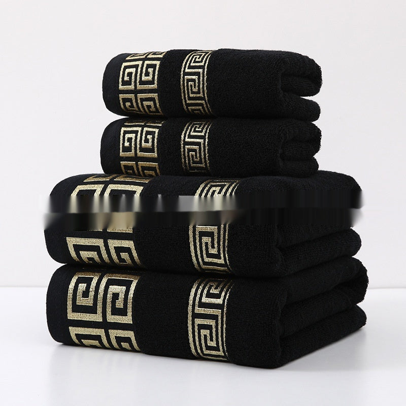 HKM-609299 Wide Satin Jacquard Cotton Bath and Beach Towel - Available in Multiple Colors