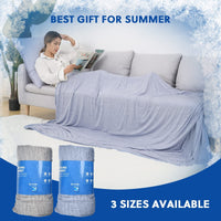 HKM-609363 Lightweight Breathable Cooling Blanket - Double-Sided Soft Polyester for Summer Comfort
