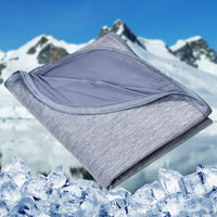 HKM-609363 Lightweight Breathable Cooling Blanket - Double-Sided Soft Polyester for Summer Comfort