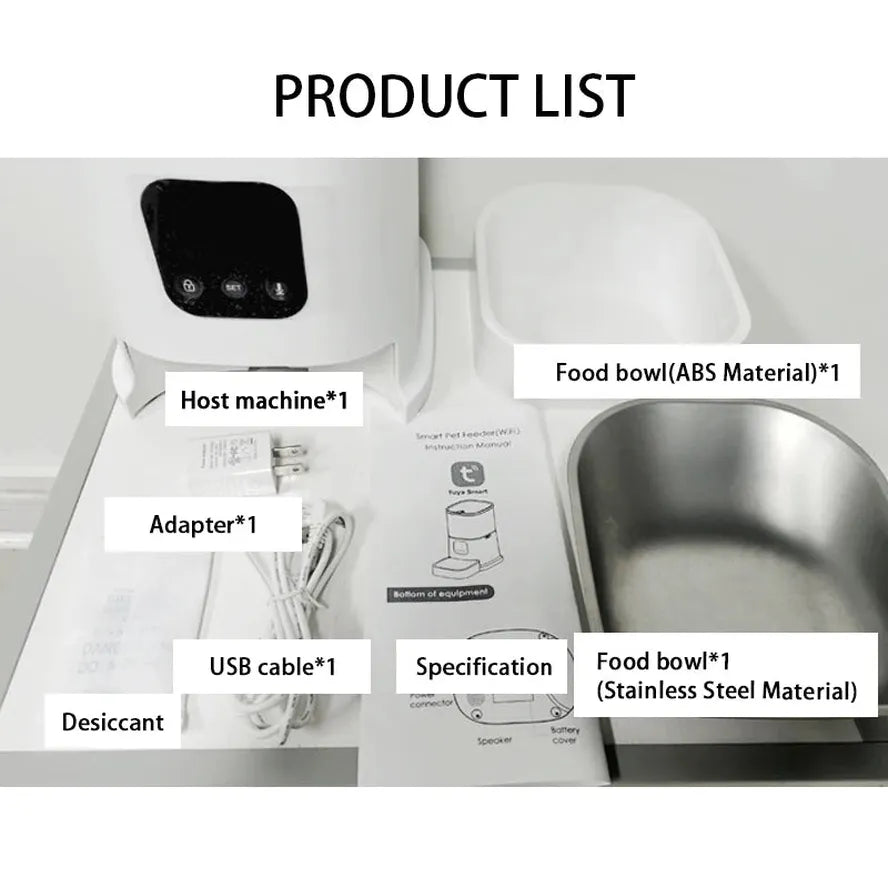 KTX-609491 Smart Pet Feeder and Water Dispenser with Automatic Sensor and WiFi Connectivity