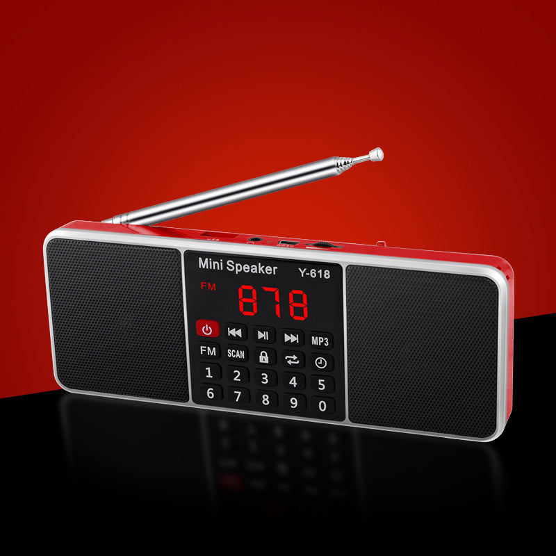 HKM-609747 Compact Dual Bluetooth Speaker with Card Reader and MP3 Playback