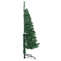 HKM-610003 150 cm Green Artificial Corner Christmas Tree with Adjustable Branches and Steel Stand