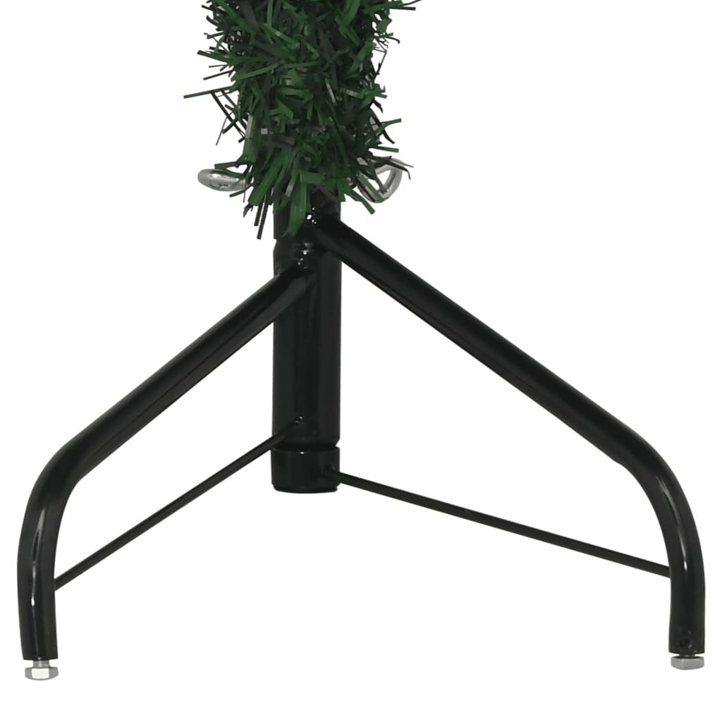 HKM-610003 150 cm Green Artificial Corner Christmas Tree with Adjustable Branches and Steel Stand