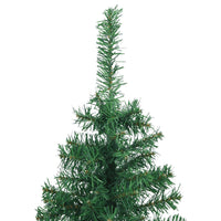 HKM-610003 150 cm Green Artificial Corner Christmas Tree with Adjustable Branches and Steel Stand