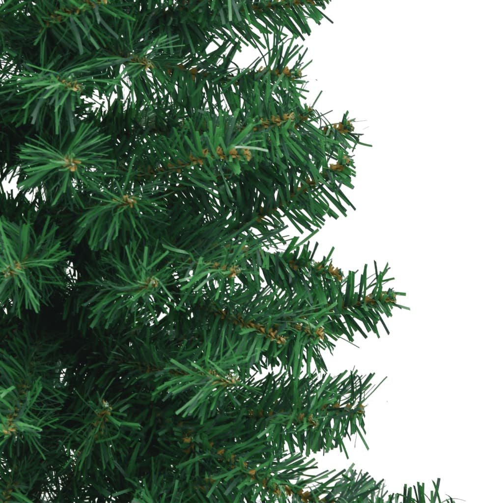 HKM-610003 150 cm Green Artificial Corner Christmas Tree with Adjustable Branches and Steel Stand