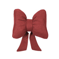 HKM-610003 Bow Ribbon Cotton and Linen Car Headrest Neck Pillow - Multiple Colors Available