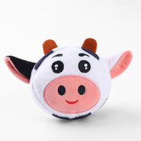 HKM-610067 Bite-Resistant Plush Teething Toys for Pets - Animal Models: Chicken, Mouse, Fox, Tiger, Cow, Panda