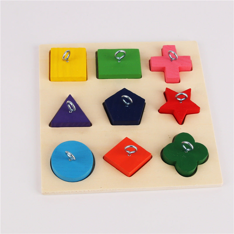 HKM-610131 Colorful Wooden Blocks Pet Training Toy for Parrots - 15cm x 15cm