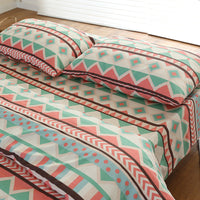 HKM-610195 Cotton Dormitory Bedding Set with Duvet Cover and Pillowcases in Various Floral Patterns