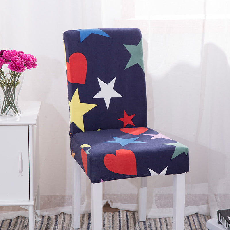 HKM-610259 Modern Minimalist Stretch Fabric Dining Chair Cover in Rectangle Shape for Household Use