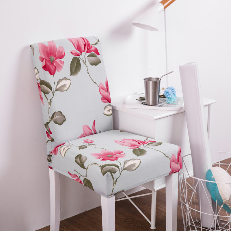 HKM-610259 Modern Minimalist Stretch Fabric Dining Chair Cover in Rectangle Shape for Household Use