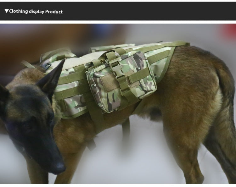 HKM-610387 Tactical Waterproof Dog Vest in Black, Mud, Army, and CP Camouflage - Multiple Sizes Available