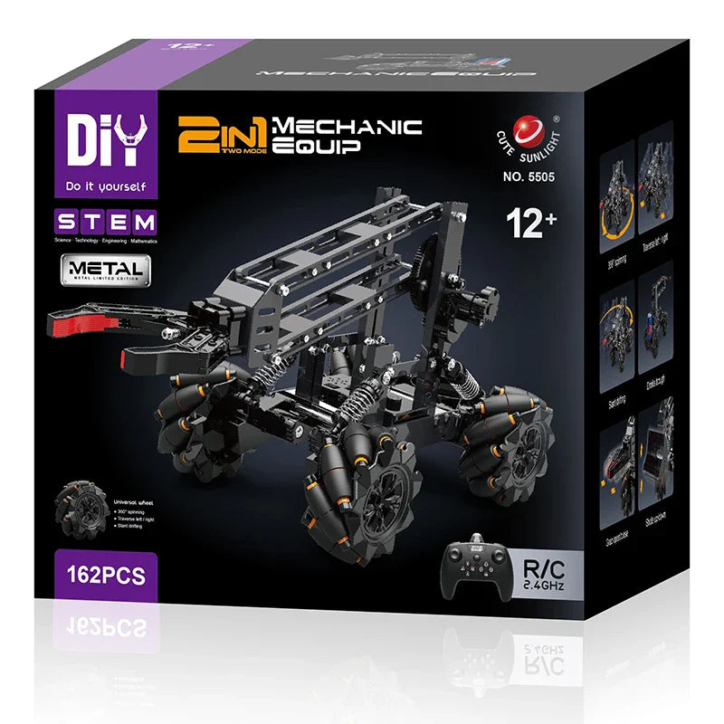 HKM-610451 DIY Remote Control Stunt Car Assembly Toy for Boys - Engineering Vehicle, Electric Radio Control Game