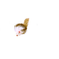 HKM-610643 Cat Two-color Leather Rabbit Fur Large Mouse Toy