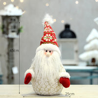 HKM-610643 Cloth and PVC Santa Claus Doll for Indoor and Outdoor Christmas Decor