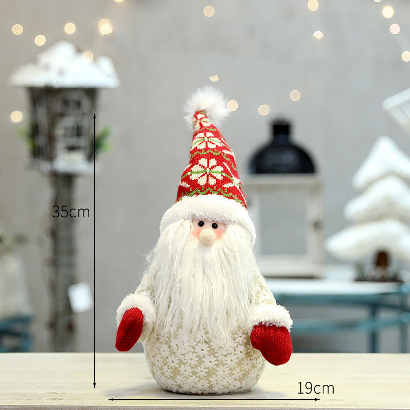 HKM-610643 Cloth and PVC Santa Claus Doll for Indoor and Outdoor Christmas Decor