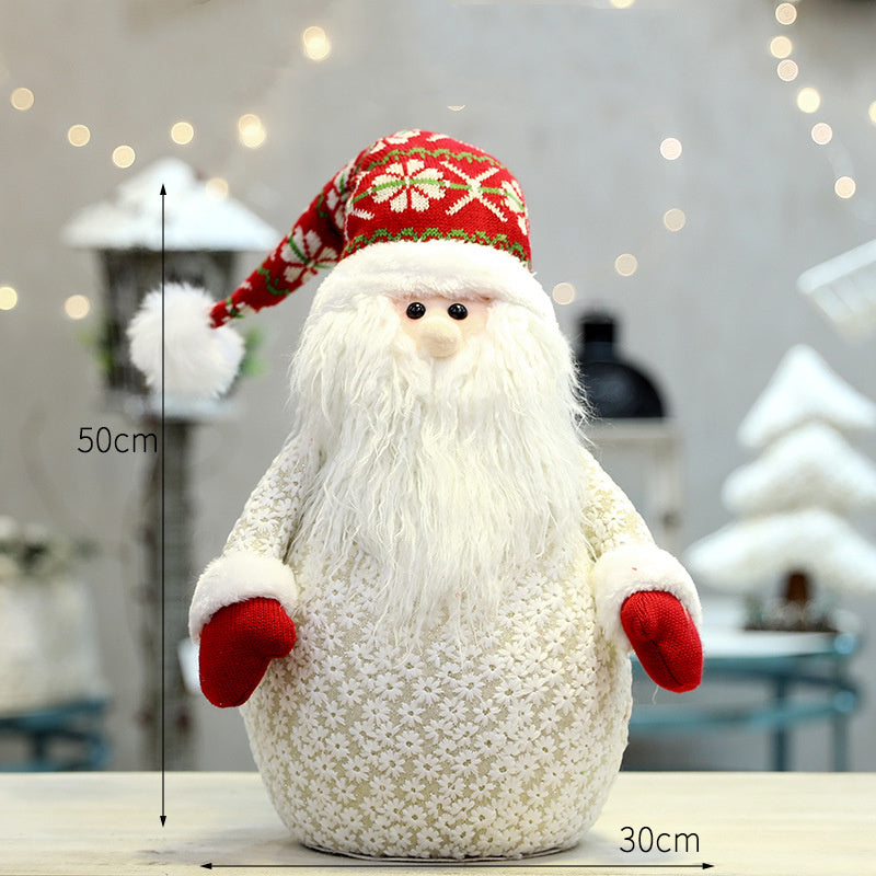 HKM-610643 Cloth and PVC Santa Claus Doll for Indoor and Outdoor Christmas Decor