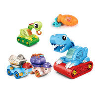 HKM-610835 Self-Assembling Dinosaur Construction Truck Car Set - 8 Pieces for Children Ages 5 to 7