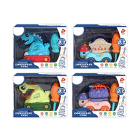 HKM-610835 Self-Assembling Dinosaur Construction Truck Car Set - 8 Pieces for Children Ages 5 to 7
