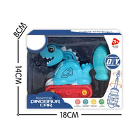 HKM-610835 Self-Assembling Dinosaur Construction Truck Car Set - 8 Pieces for Children Ages 5 to 7