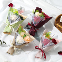 HKM-610963 Charming Simulation Rose Soap Flower Bouquet - Various Styles for Weddings, Birthdays, and Special Occasions