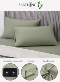 HKM-611027 Anti-Static Breathable Antibacterial Silver Fiber Cotton Pillowcase for Single Pillows - White