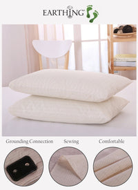 HKM-611027 Anti-Static Breathable Antibacterial Silver Fiber Cotton Pillowcase for Single Pillows - White