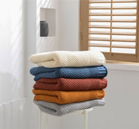 HKM-611027 Cozy Acrylic Lunch Break Blanket for Home or Office - 130x160cm, Spring & Autumn Colors