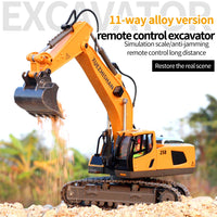 HKM-611027 Remote Control Alloy Excavator Bulldozer Dumper RC Construction Truck Toy Set