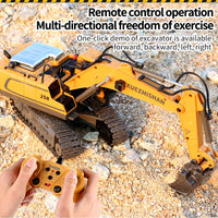 HKM-611027 Remote Control Alloy Excavator Bulldozer Dumper RC Construction Truck Toy Set