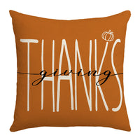HKM-611091 Hand-painted Pumpkin Maple Leaf Cushion Cover - Modern Simplicity 45x45cm