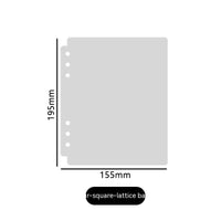 HKM-611155 A5 Minimalist Checkered Diamond Loose Leaf Storage Book with Transparent Jacket