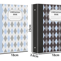 HKM-611155 A5 Minimalist Checkered Diamond Loose Leaf Storage Book with Transparent Jacket
