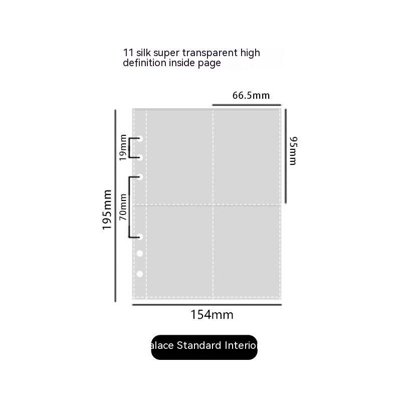 HKM-611155 A5 Minimalist Checkered Diamond Loose Leaf Storage Book with Transparent Jacket