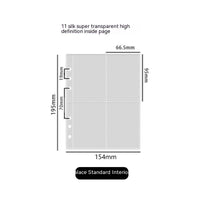 HKM-611155 A5 Minimalist Checkered Diamond Loose Leaf Storage Book with Transparent Jacket