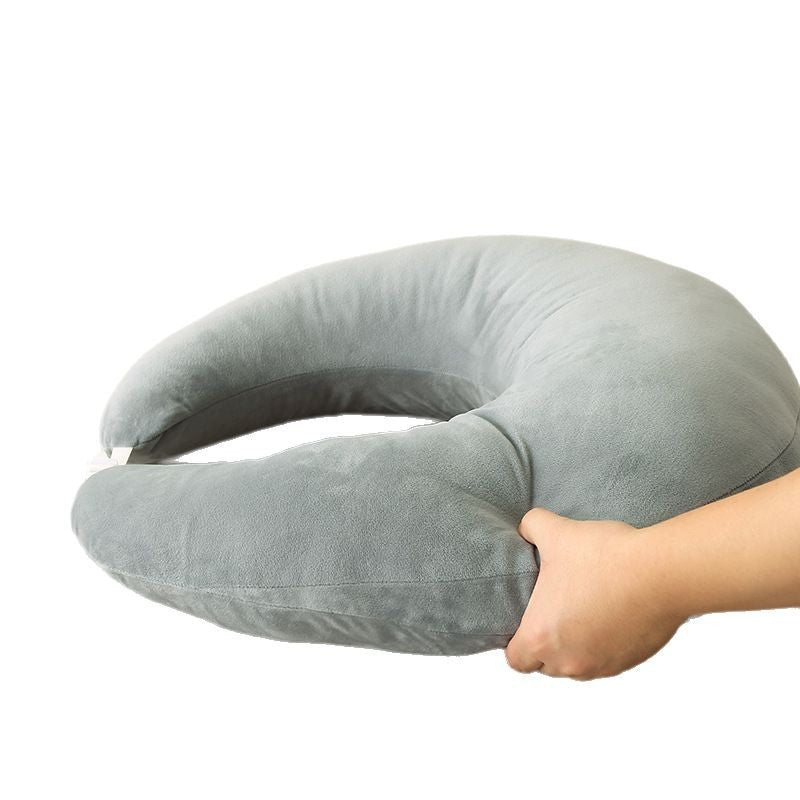 HKM-611155 U-Shape Pregnancy and Breastfeeding Pillow - Soft Crystal Velvet, 60x50cm