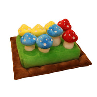 HKM-611219 Interactive Plush Hide and Seek Toy Set with Chick, Radishes, and Strawberries for Pets